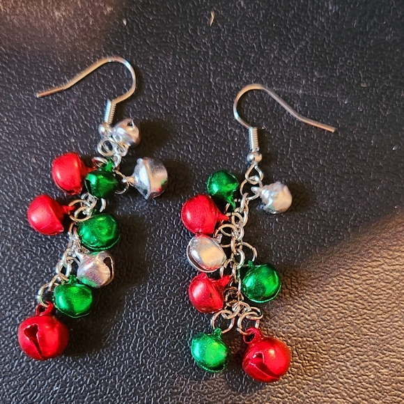 Miniature Christmas Bells Dangle Earrings Christmas Season Holiday Season NWT - Picture 2 of 6